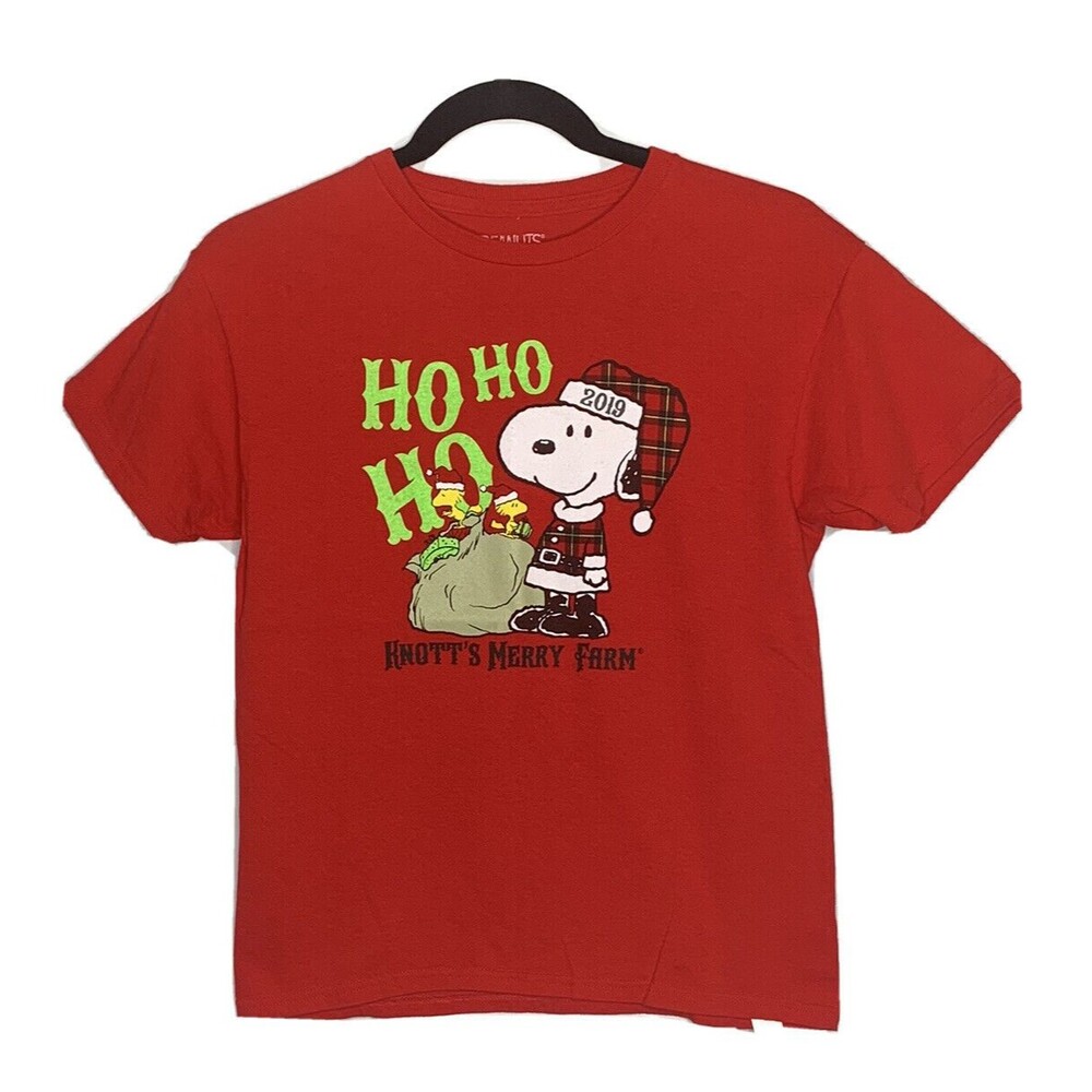 2019 Knott's Merry Farm Snoopy Woodstock T-Shirt Red Kids L